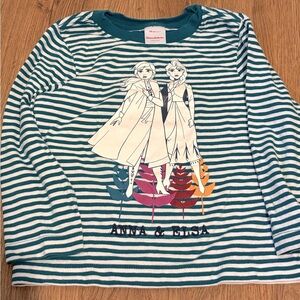 Hanna Andersson x Disney Frozen Anna & Elsa Long-Sleeve Striped Top